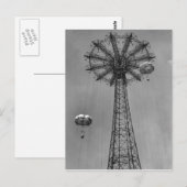 Coney Island Parachute Jump Briefkaart (Voorkant / Achterkant)
