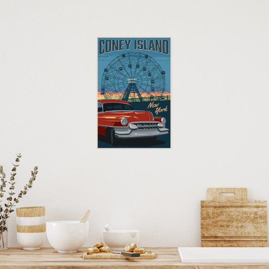 Coney Island Poster (Keuken)
