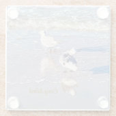 Coney Island Seagulls  Glazen Onderzetter (Achterkant)