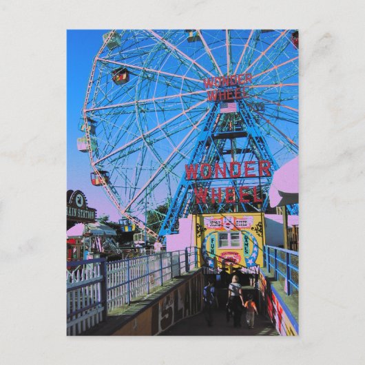 Coney Island - The Wonder Wheel Briefkaart (Voorkant)