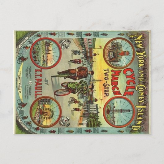 Coney Island Vintage Postcard Briefkaart (Voorkant)