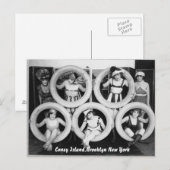 Coney Island Vintage postcard Briefkaart (Voorkant / Achterkant)