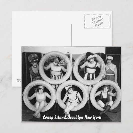 Coney Island Vintage postcard Briefkaart (Voorkant / Achterkant)