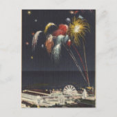 Coney Island Vuurwerk Briefkaart (Voorkant)