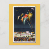 Coney Island - vuurwerk op het strand Briefkaart (Voorkant)