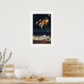  Coney Island - vuurwerk op het strand Poster (Keuken)