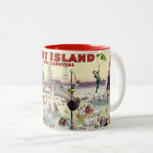 Coney Island Water Carnival, 1898 - Tweekleurige Koffiemok (Voorkant rechts)