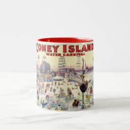 Coney Island Water Carnival, 1898 - Tweekleurige Koffiemok