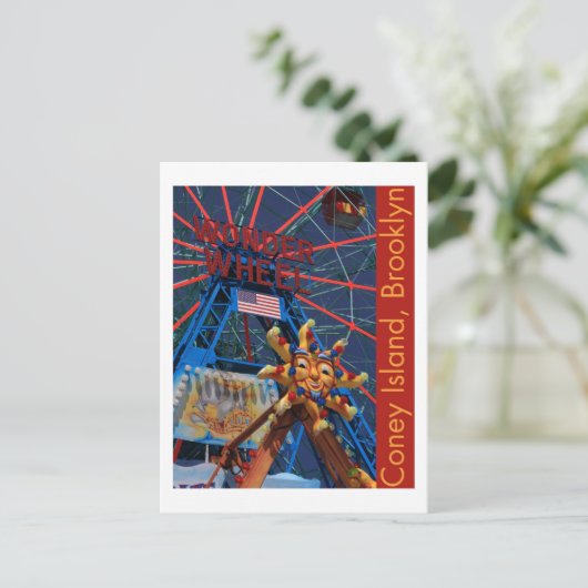 Coney Island Wonder Wheel Briefkaart (Staand voorkant)
