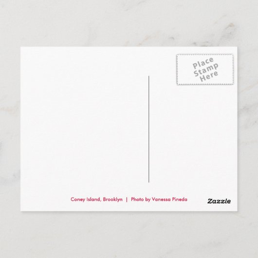 Coney Island Wonder Wheel Briefkaart (Achterkant)