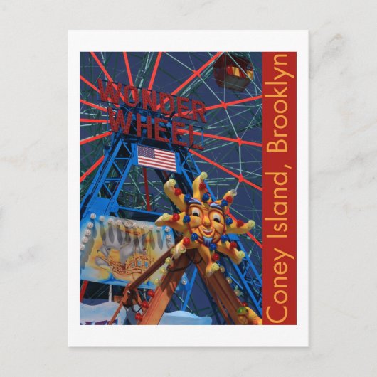 Coney Island Wonder Wheel Briefkaart (Voorkant)