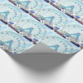 Coney Island Wonderwheels Ferris Wheel in Summer Cadeaupapier (Hoek)