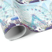 Coney Island Wonderwheels Ferris Wheel in Summer Cadeaupapier (Rol Hoek)