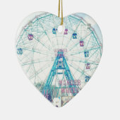 Coney Island Wonderwheels Ferris Wheel in Summer Keramisch Ornament (Rechts)