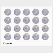 Coney Island Zeemeeuwen Ronde Sticker (Vel)