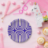 Confaab Abstract Boho Mideeuw Kobalt Blue Papieren Bordje (Feest)