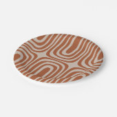 Confaab Boho Abstract minimalistisch patroonpatroo Papieren Bordje (Gekanteld)