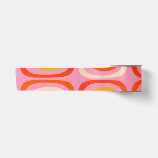 Confaab Colorful Modern Rainbow - Abstract patroon Satijnen Lint (Voorkant)
