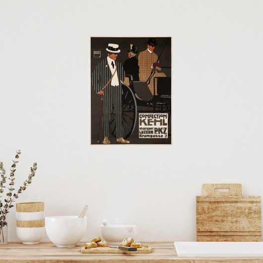 CONFECTIE-SLEUTEL  Mannen Mode Poster (Keuken)