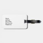 Confecties in sneeuw — bagagelabel (Achterkant horizontaal)