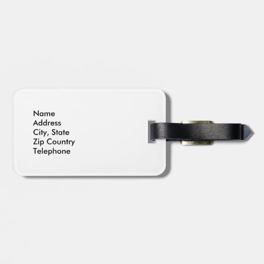 Confecties in sneeuw — bagagelabel (Achterkant horizontaal)