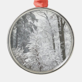 Confecties in sneeuw — metalen ornament