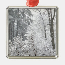 Confecties in sneeuw — metalen ornament
