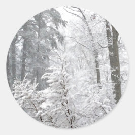 Confecties in sneeuw — ronde sticker