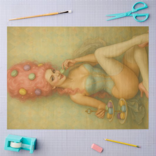 Confection Daydream – Pastel Macaron Rococo Tissuepapier (Craft)