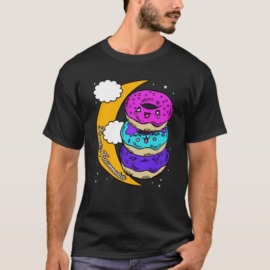 Confectioner Slaaptop Donuts Moon T-shirt (Voorkant)