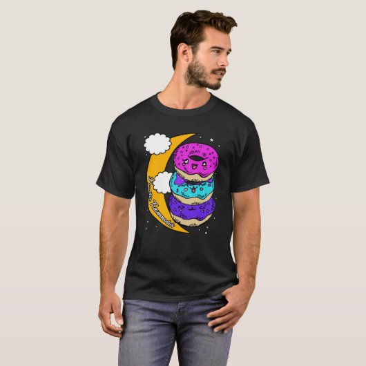 Confectioner Slaaptop Donuts Moon T-shirt (Voorkant volledig)