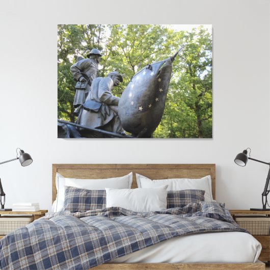 Confederaal Burgeroorlog Monument Canvas Afdruk (Insitu (Slaapkamer))