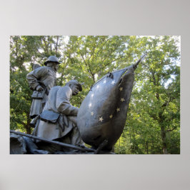 Confederaal Burgeroorlog Monument ~ Shiloh, TN Poster