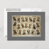 Confederale bevelhebbers 1861-1865 briefkaart (Voorkant / Achterkant)