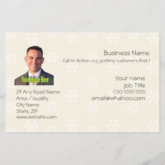 Confederale Generaal Kerstmis Flyer (Achterkant)