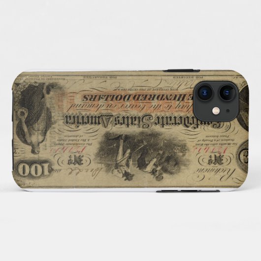 Confederate Currency iPhone case (Achterkant (horizontaal))