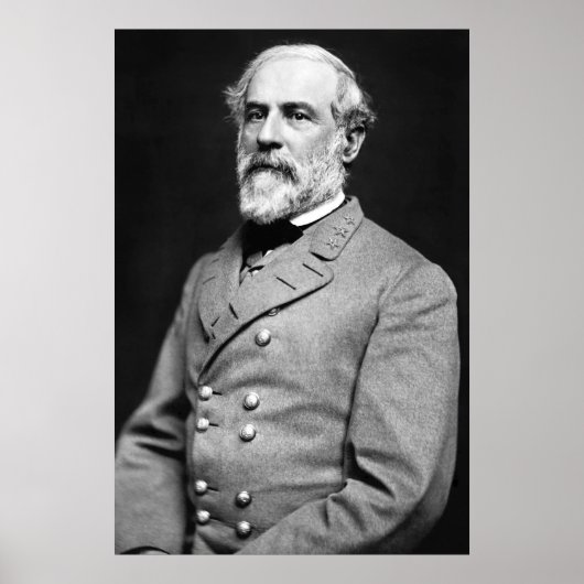 Confederate Generaal Robert E. Lee Portrait Poster (Voorkant)