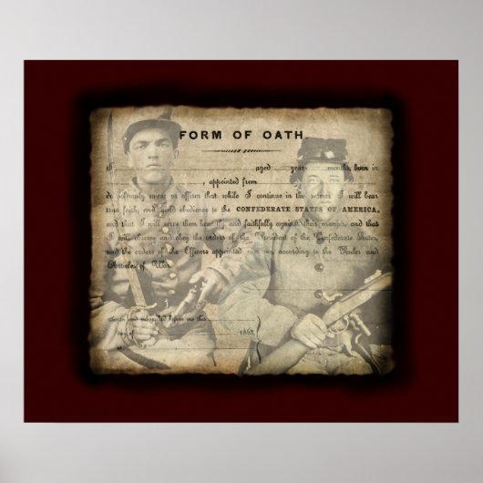 Confederate Service Oath Poster (Voorkant)
