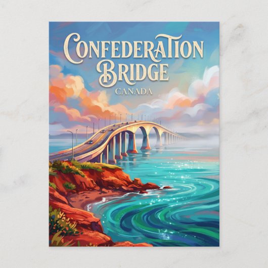 Confederation Bridge Canada Briefkaart (Voorkant)