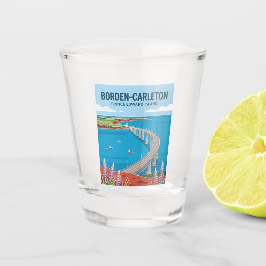 Confederation Bridge Canada Shot Glas (Voorkant)