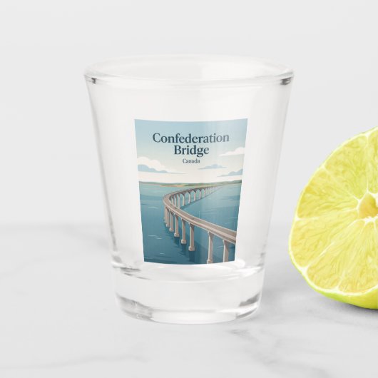 Confederation Bridge Canada Shot Glas (Voorkant)