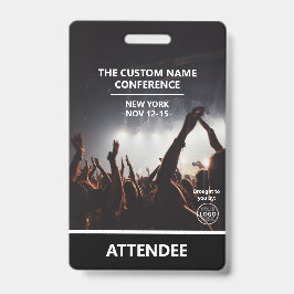 Conference Access Pass QR Code Attendee Badge