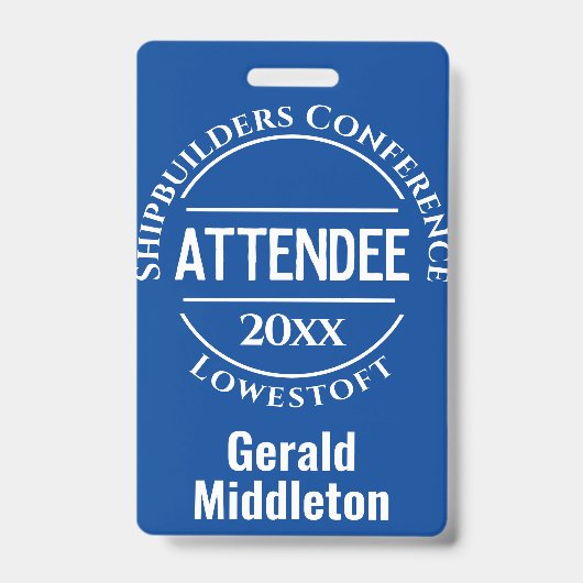 Conference Attendee Badge (Front)