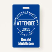 Conference Attendee Badge (Achterkant)