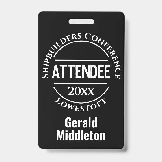 Conference Attendee Badge (Voorzijde)
