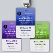 Conference Business Corporate Event Paarse foto Badge