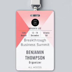 Conference Business Corporate Event Red ID-naam Badge
