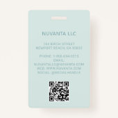 Conference Corporate Business Event Logo Blauwgroe Badge (Achterkant)