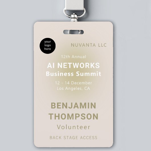 Conference Corporate Business Event Logo Geel Badge