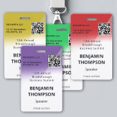 Conference Corporate Business Event vet rood QR Badge